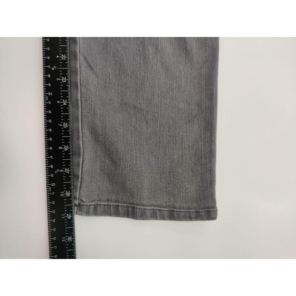 Gloria Vanderbilt Jeans Womens Sz 8 Grey Straight Amanda Bedazzled Pocket Casual - Picture 15 of 15